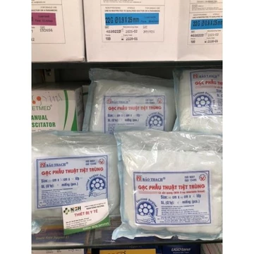 ✅[TÚI 5 MIẾNG 40cmx40cm] Gạc y tế phẫu thuật ổ bụng vô trùng Gạc phẫu thuật tiệt trùng có cảng quang 40x40cm Bảo Thạch