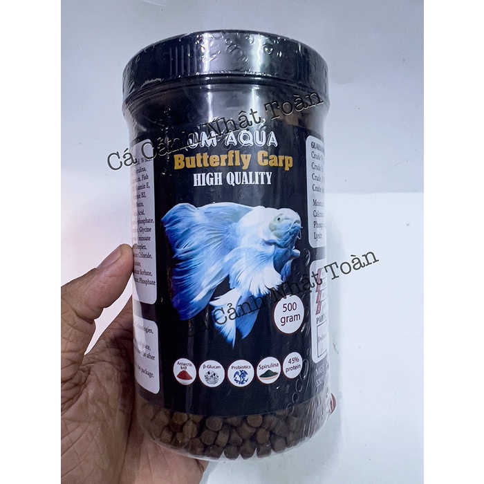THỨC ĂN CÁ CHÉP SƯ TỬ JM AQUA TAIWAN CAO CẤP (HỦ 500G)