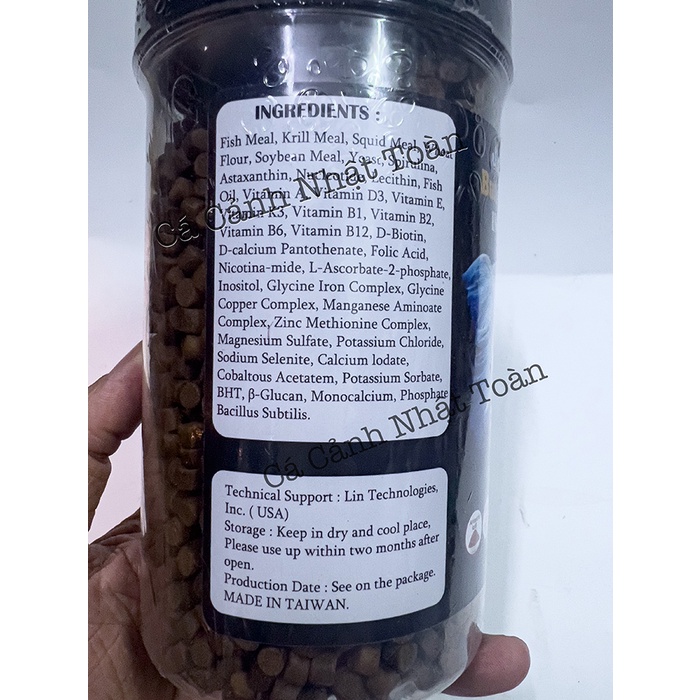 THỨC ĂN CÁ CHÉP SƯ TỬ JM AQUA TAIWAN CAO CẤP (HỦ 500G)