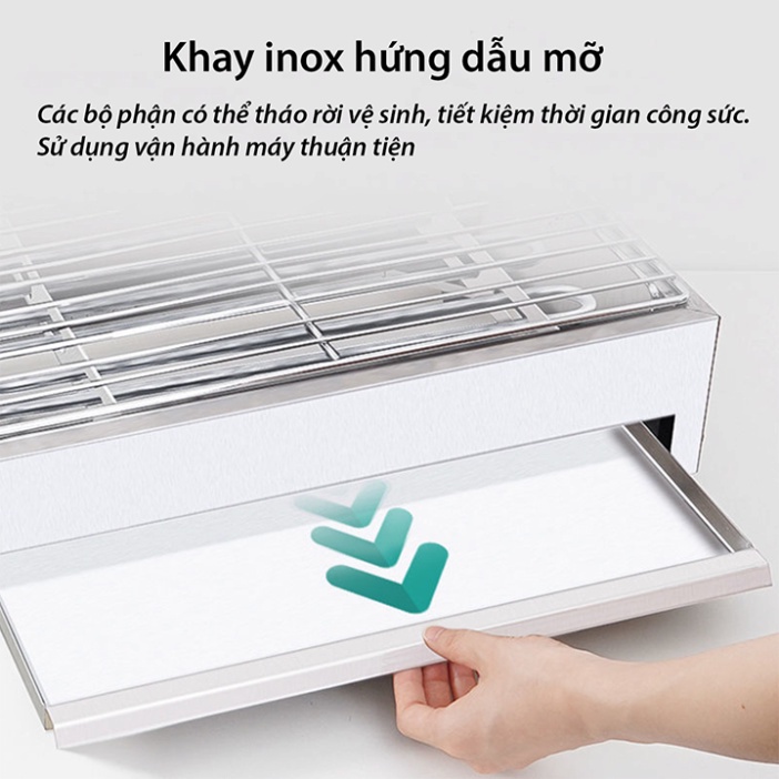 Vỉ nướng điện 2800W đa năng nướng thịt xiên, hải sản, đồ ăn nhanh