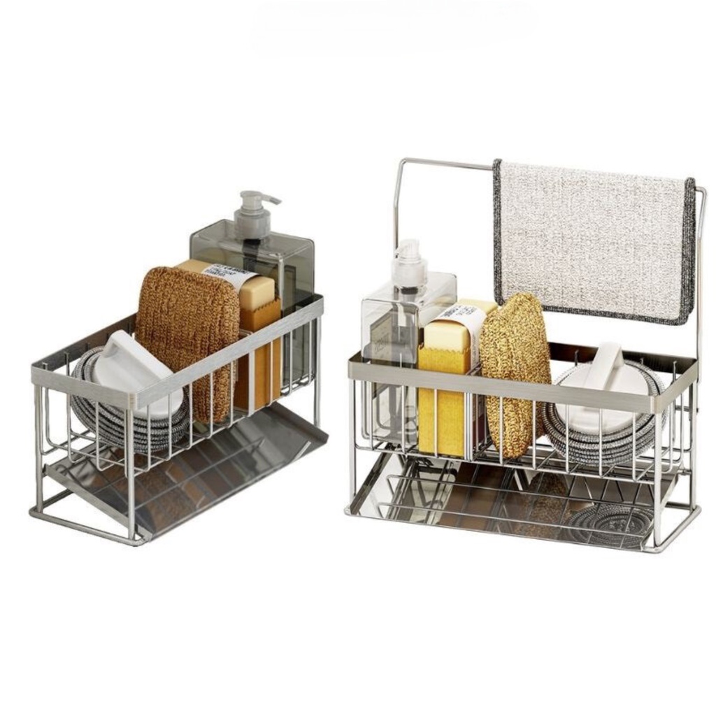 Kệ rửa chén Inox 304 không gỉ. Kèm đĩa ốc 45 độ thoát nước | Shopee ...
