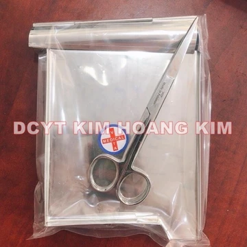 ❤️[TRỌN BỘ KHAY+ KÉO] Khay inox đếm cắt thuốc /khay inox chia phân liều thuốc cỡ lớn/nhỏ +Kéo y tế thẳng 2 đầu nhọn 14cm