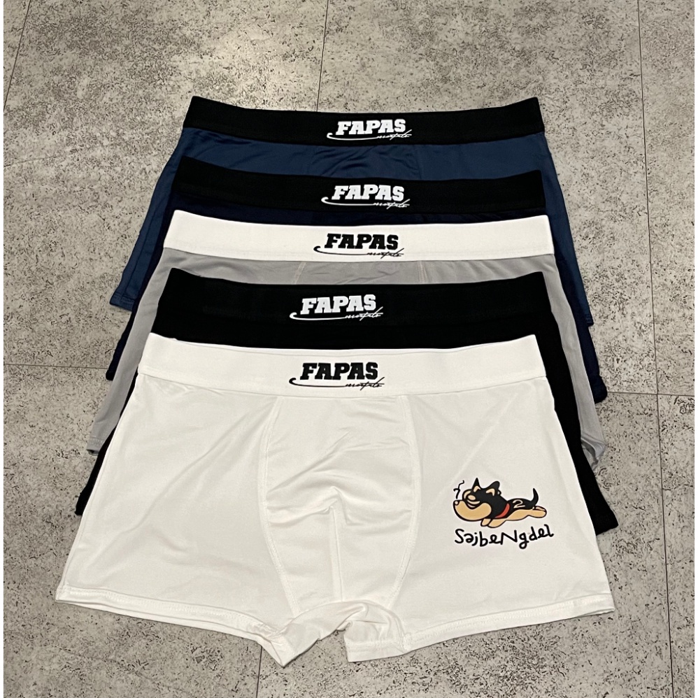 Quần sịp đùi Boxer nam hình Cún Con vải thun lạnh cao cấp, quần lót nam  Fapas Cún co giãn thoáng mát kháng khuẩn.