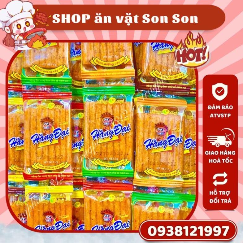 Snack sườn dê nướng Hằng Đại, bim bim miếng cay cay (bịch 60 gói) - Son ...