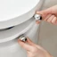 Dụng cụ nhấc nắp bồn cầu chống vi khuẩn Màu Bạc sang trọng tiện dụng 2 kiểu dáng