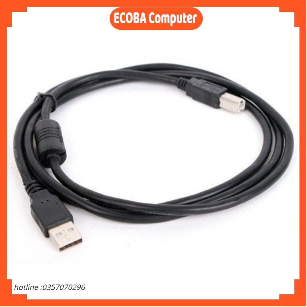 Dây cáp máy in cổng USB 2.0 đen dài 1M 1.5M 3M 5M kết nối máy in với ...