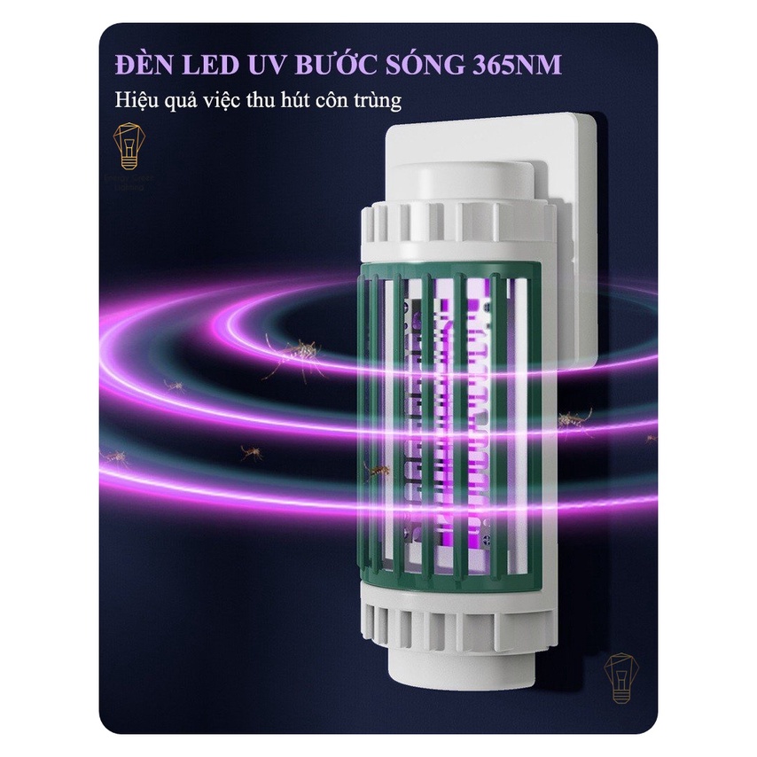 Ảnh Đèn Bắt Muỗi , Bẫy Muỗi Diệt Côn Trùng Energy Green Lighting DGS-223 - Kiêm Đèn Ngủ - An Toàn , Hiệu Quả - BH 1 Năm 4