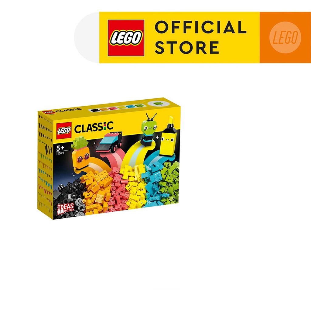 [Mã LIFEMC06CBAU giảm 50k đơn 350k] LEGO Classic 11027 Bộ Gạch Sáng Tạo Neon Vui Nhộn (333 chi tiết)