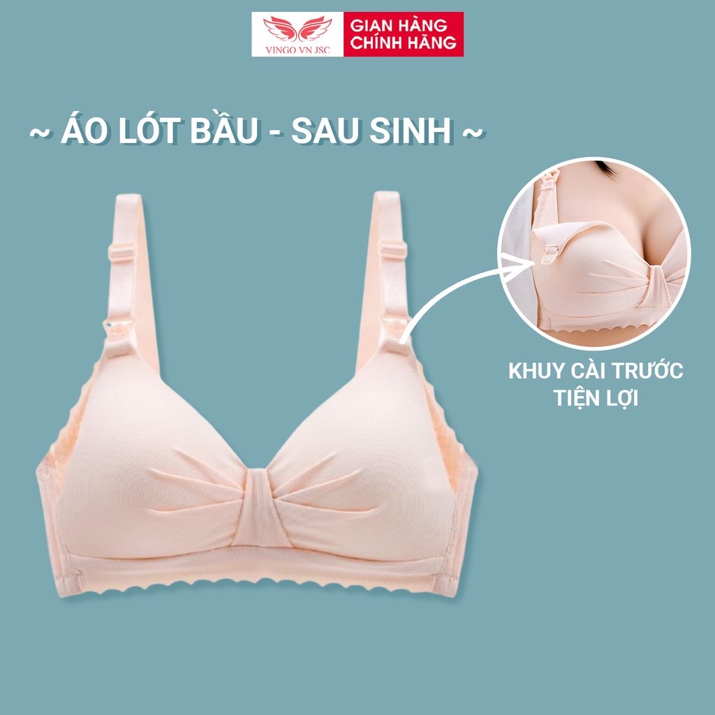Áo ngực cho con bú nâng ngực chống chảy xệ cao cấp VINGO không gọng mút mỏng 0.5cm thoải mái S207 VNGO
