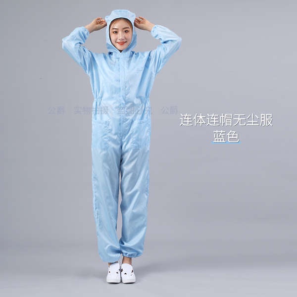 Áo Liền Quần Có Mũ Trùm Đầu Chống Tĩnh Điện Có Túi Đựng Sơn Màu Xanh navy  Xám Chống Bụi