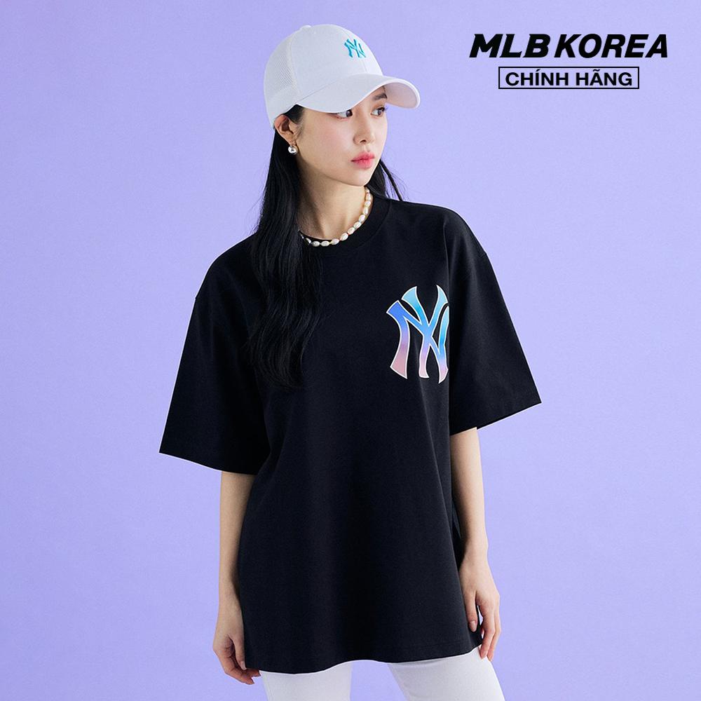 MLB Korea Unisex Street Style Logo T-Shirts (3ATSI0133-07SBL