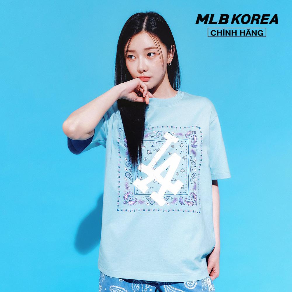 MLB Korea Unisex Street Style Logo T-Shirts (3ATSI0133-07SBL