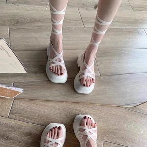 Sandal dây cuốn sexy đế độn