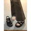 Dép Sandal đính hình đế cao 4cm phong cách Ulzzang