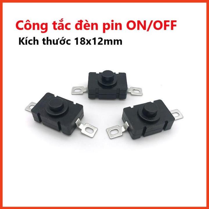 Gói 5 cái Nút nhấn, công tắc đèn pin 2 chế độ ON/OFF KAN-28 - Kích ...