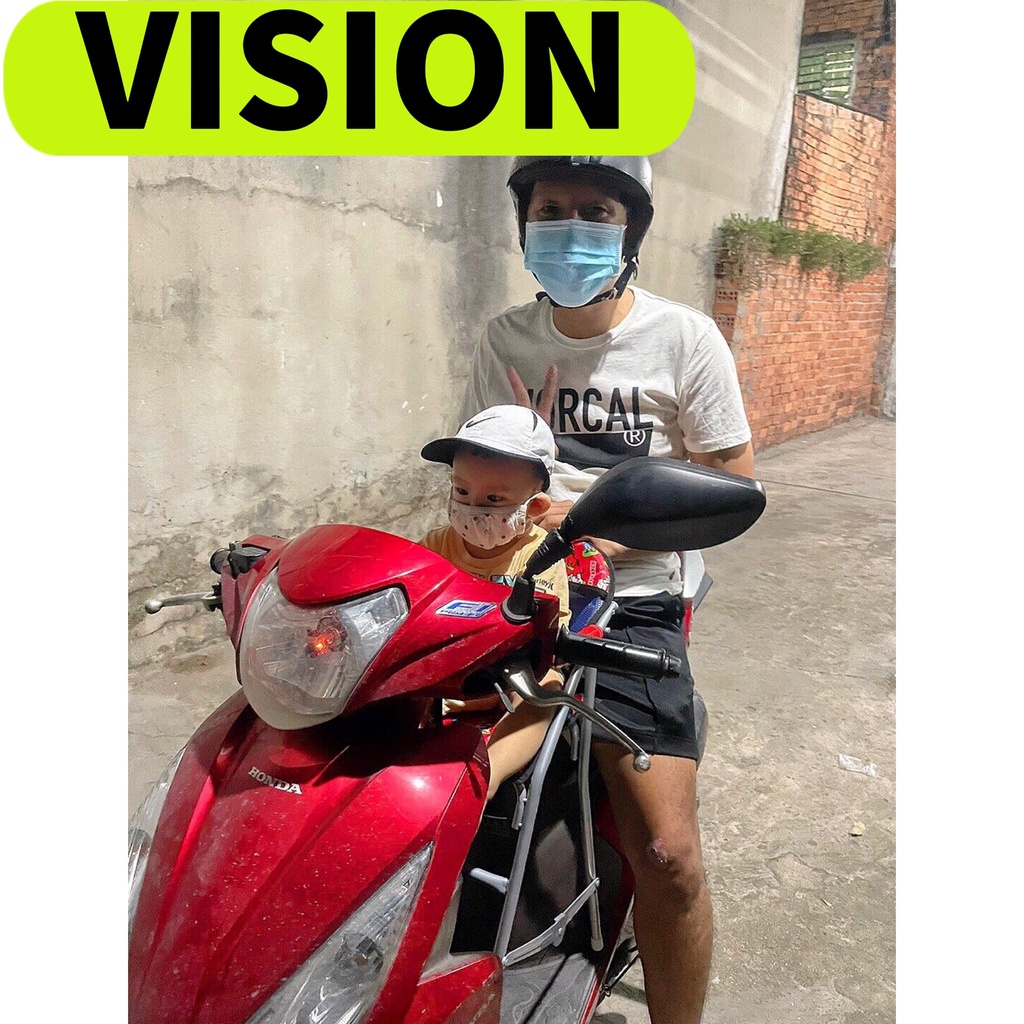 Ghế ngồi xe máy Vision , có vòng an toàn , ghế ga xếp sắt sơn tĩnh điện