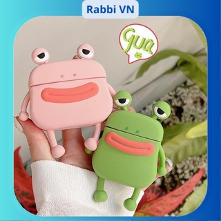 [Vỏ Airpods 1/2/3, Pro, Pro2]Vỏ bảo vệ tai nghe không dây Vỏ Airpods 1/2/3, Pro,Pro2 siêu hot hit - Ếch miệng rộng RABBI