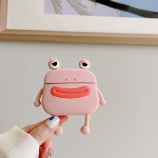 [Vỏ Airpods 1/2/3, Pro, Pro2]Vỏ bảo vệ tai nghe không dây Vỏ Airpods 1/2/3, Pro,Pro2 siêu hot hit - Ếch miệng rộng RABBI