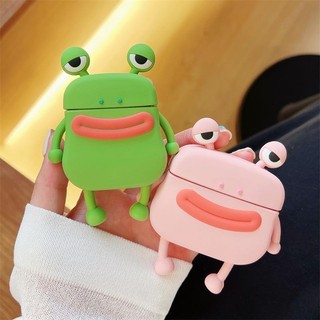 [Vỏ Airpods 1/2/3, Pro, Pro2]Vỏ bảo vệ tai nghe không dây Vỏ Airpods 1/2/3, Pro,Pro2 siêu hot hit - Ếch miệng rộng RABBI