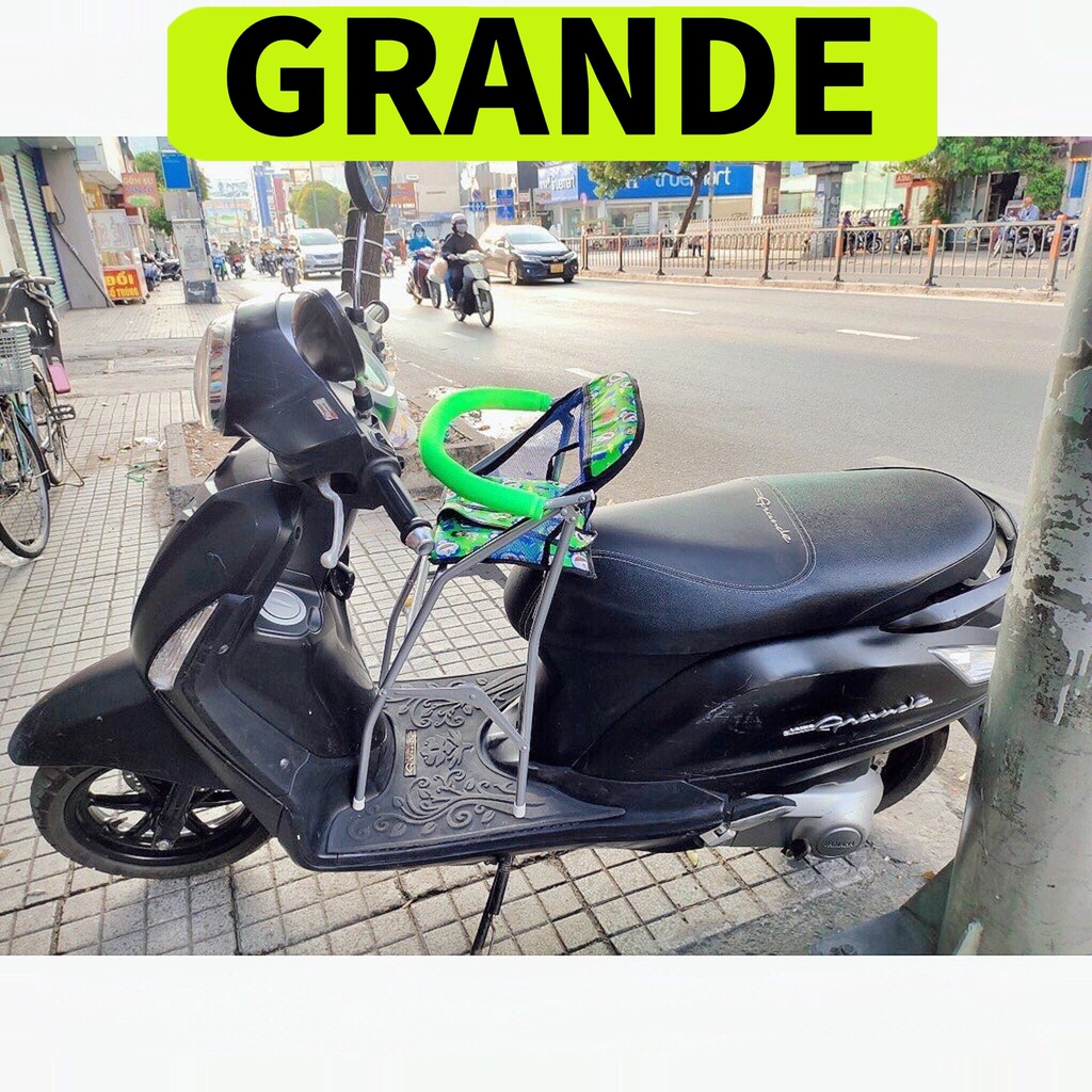 Ghế ngồi xe tay ga GRANDE , Ghế ga xếp gấp gọn sắt sơn tĩnh điện , AN TOÀN CHO BÉ