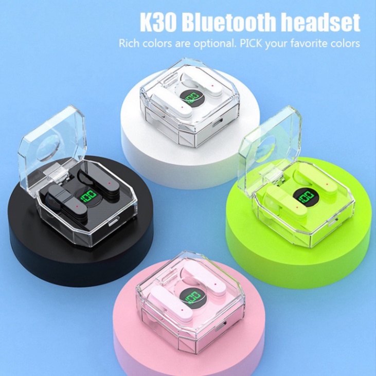 Tai Nghe Nhét Trong K30 TWS Bluetooth 5.3 Không Dây Chống Thấm Nước Điều Khiển Cảm Ứng Màn Hình Kỹ Thuậ HOT HOT