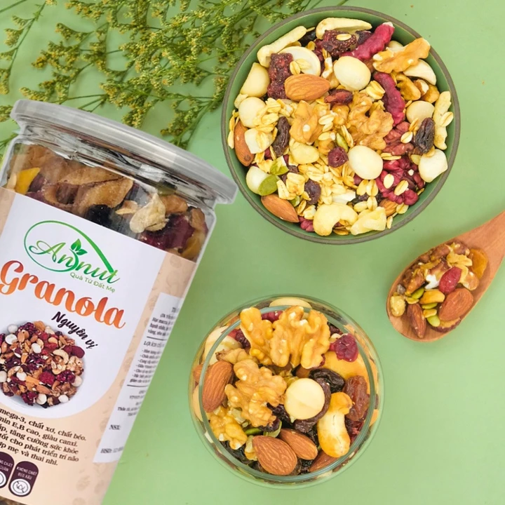 Granola Siêu Hạt ANNUT Cho Người Ăn Kiêng Giảm Cân 500g, Đồ Ăn Vặt Healthy,Thêm Ngũ Cốc, Hoa Quả Sấy, Ăn Sáng Dinh Dưỡng – 5