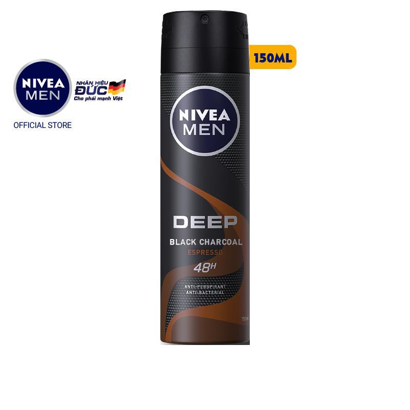 Xịt ngăn mùi Nivea than đen hương espresso 150ml - 85367