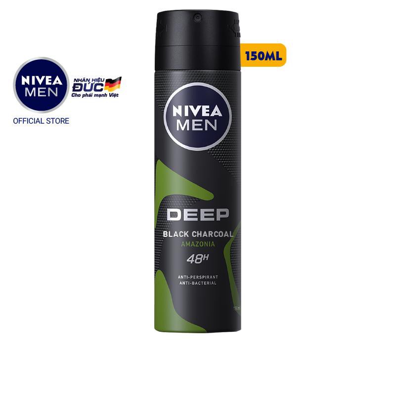 Xịt ngăn mùi Nivea than đen hương rừng amazon 150ml - 85371