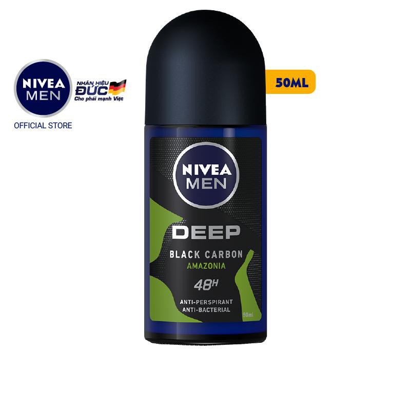 Lăn ngăn mùi Nivea than đen hương rừng amazon 50ml - 85370