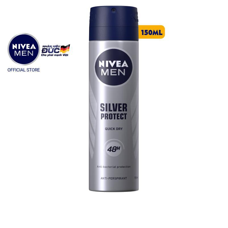 Xịt ngăn mùi Nivea Men phân tử bạc ngăn khuẩn gây mùi vượt trội 150ml - 82959