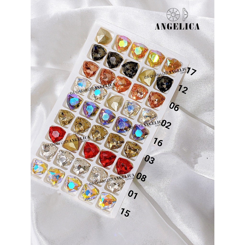 Túi 5 Viên Đá khối Nail To Hình Đầu Hổ, Chân Vàng Trang Trí Móng ANGELICA T.DH