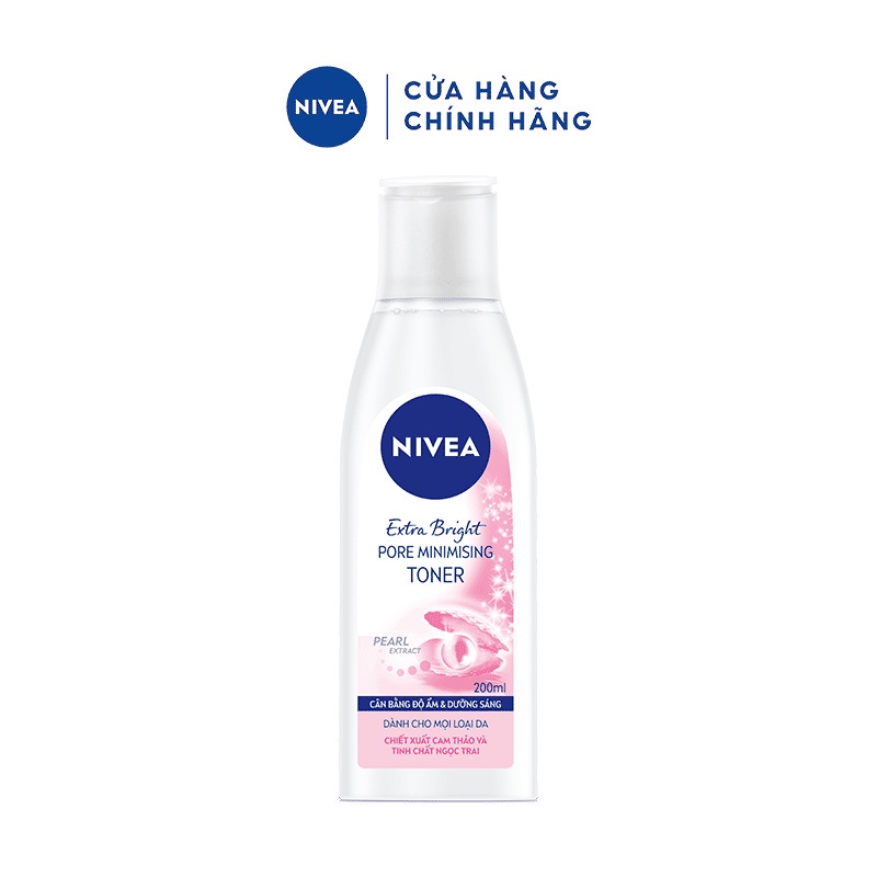 Nước hoa hồng Nivea giúp dưỡng trắng da & se khít lỗ chân lông (200ml) - 86720