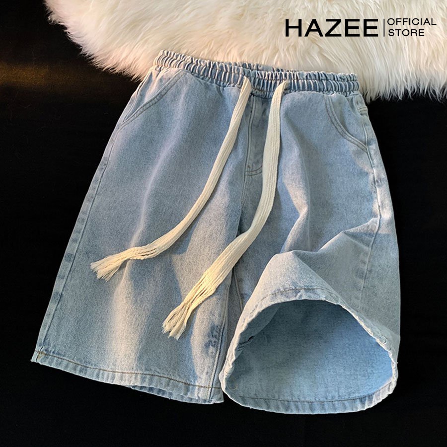 Quần jean Nam ngắn bigsize HAZEE vải co giãn lưng chun, quần nam boy phố Full size: M/L/XL/2XL/3XL (tới 90kg)