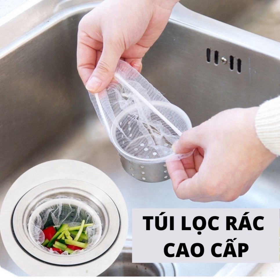 combo 100 túi lọc rác bồn rửa chén co giãn tốt chống tắc cống