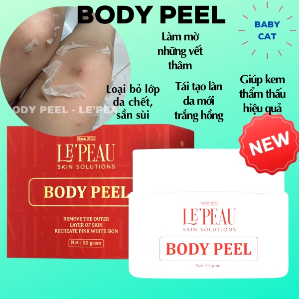Ảnh Peel Body Retinol LE'PEAU trắng da mờ thâm sau 7 ngày, loại bỏ tế bào chết cơ thể 150ml mua 1 tặng 1 quà 4