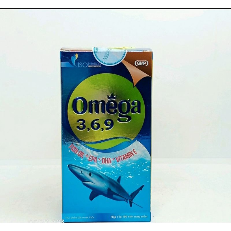 Omega 3 6 9 Isopharco ( Hộp 100 viên) Giúp bổ mắt, giảm mờ mắt Shopee