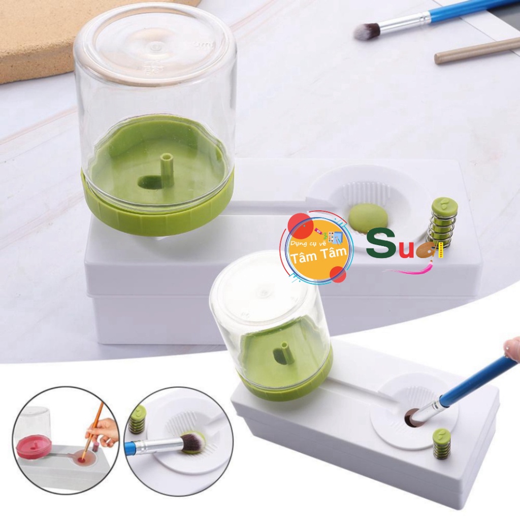 [ TÂM TÂM ] Máy Rửa cọ Vẽ Tranh - Dụng Cụ Rửa Cọ - Smart Wash Brush ...