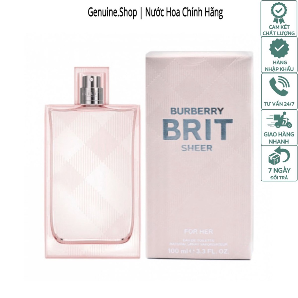 Burberry brit sheer sale giá bao nhiêu