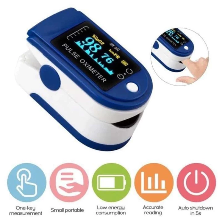 Máy đo nồng độ oxy trong máu và nhịp tim máy đo Spo2 Pulse Oximeter LK87 kẹp ngón tay ..