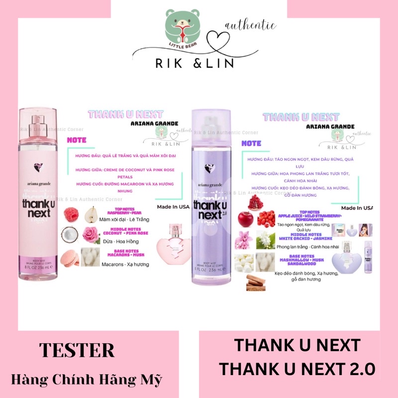 ariana grande thank you next 2.0 body mist