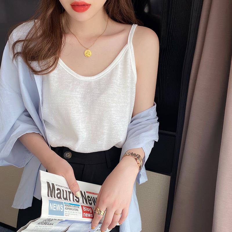 [Màu mới] Áo hai dây, Áo ba lỗ chất cotton xược mùa hè thoáng mát, siêu xinh hàn quốc