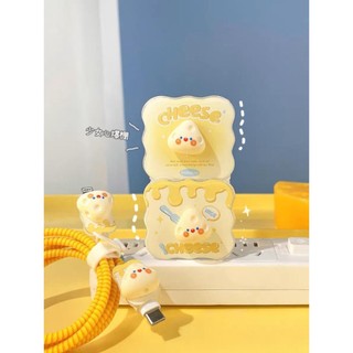 [Bọt Biển Cheese] Bộ phụ kiện bảo vệ củ sạc và cáp sạc PD18/20W bằng silicon cao cấp RABBI