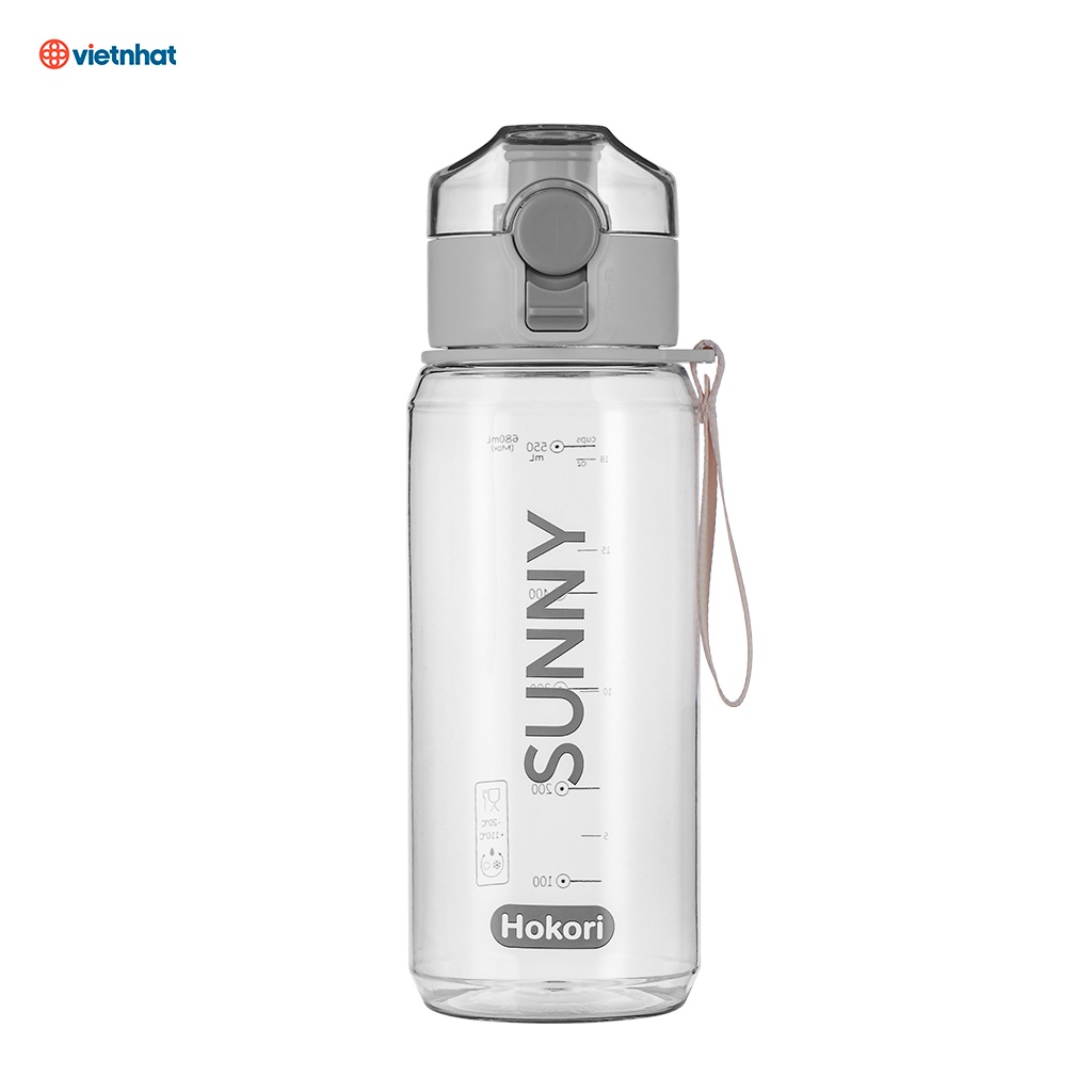 Bình nước Sunny 680ml Hokori 0085, Bình nước thể thao có lõi lọc trà cao cấp