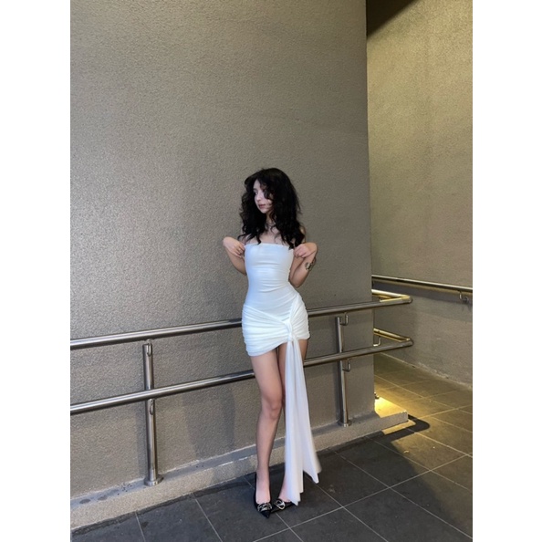AESTHETE - ĐẦM CLAIRE - Đầm cúp ngực phối lưới