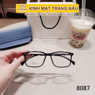 Kính cận gọng thời trang nam nữ 8087 gọng dẻo có thể thay lắp mắt cận