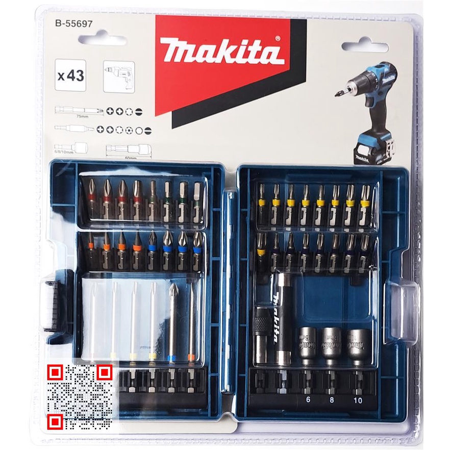Bộ mũi vít màu 43 chi tiết B-55697 Makita | Shopee Việt Nam