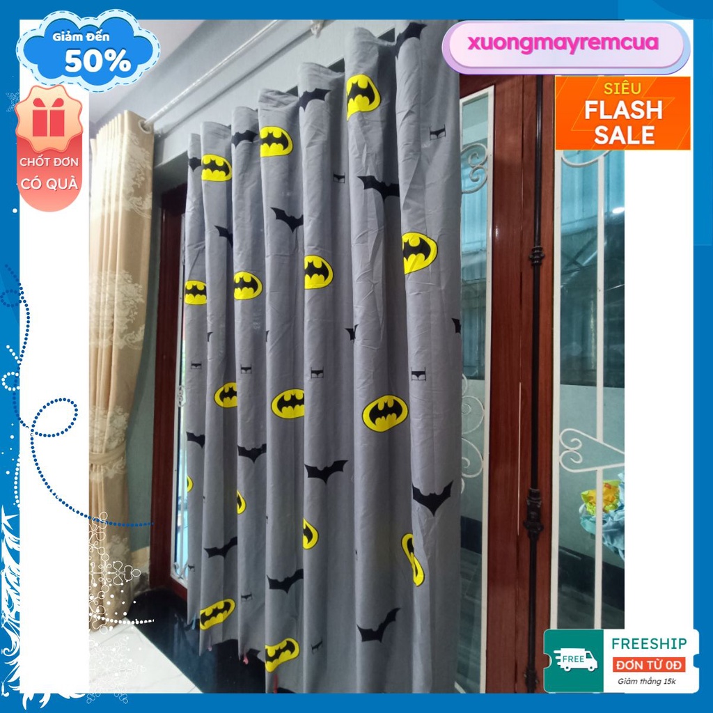 Rido Rèm Cửa Ngăn Phòng Che Nắng ngang 1m4 cao 1m5 Có Móc Treo | Shopee ...