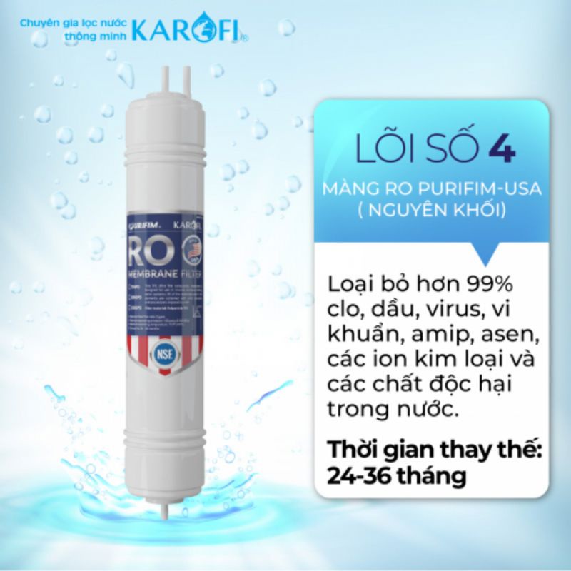 Màng lọc RO Karofi đúc Mỹ (lõi số 4) -RO 100GDP PURIFIM - USA | Shopee ...