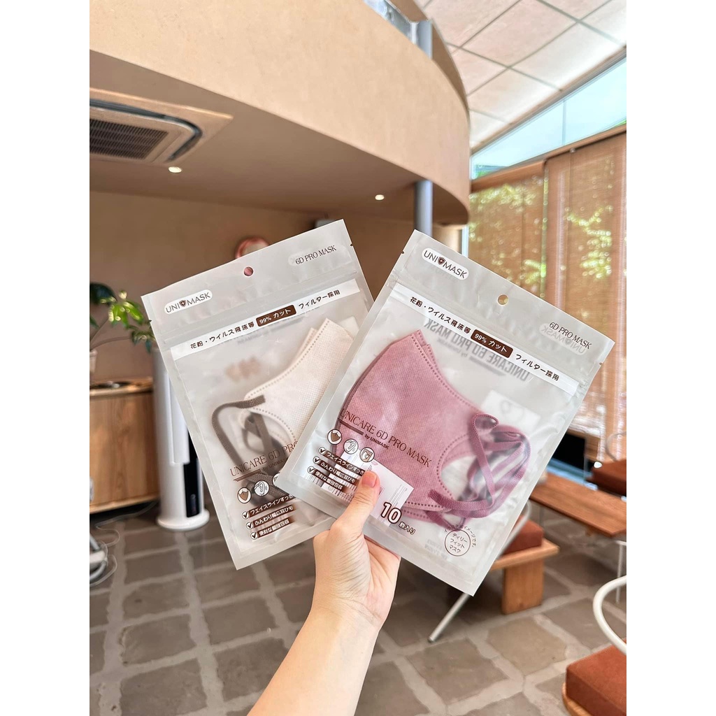 Sỉ Thùng 100 chiếc Khẩu trang UNICARE 6D Promask Mẫu Thời Trang Mới Sang, Xịn, Mịn Nhiều Màu Độc Lạ
