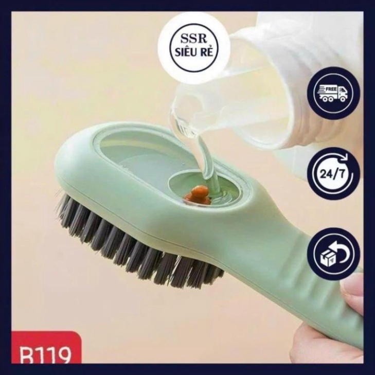 Bàn Chải Chà Giày Đa Năng Có Ngăn Chứa Xà Phòng / Bàn Chải Giặt / Bàn Chải Giặt Giày ntt95